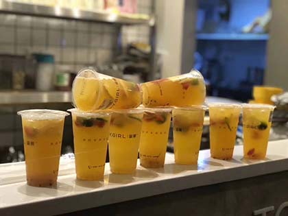 蜜菓奶茶店外卖营收