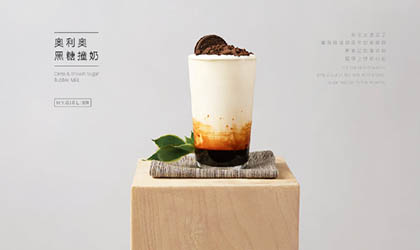 奥利奥黑糖撞奶